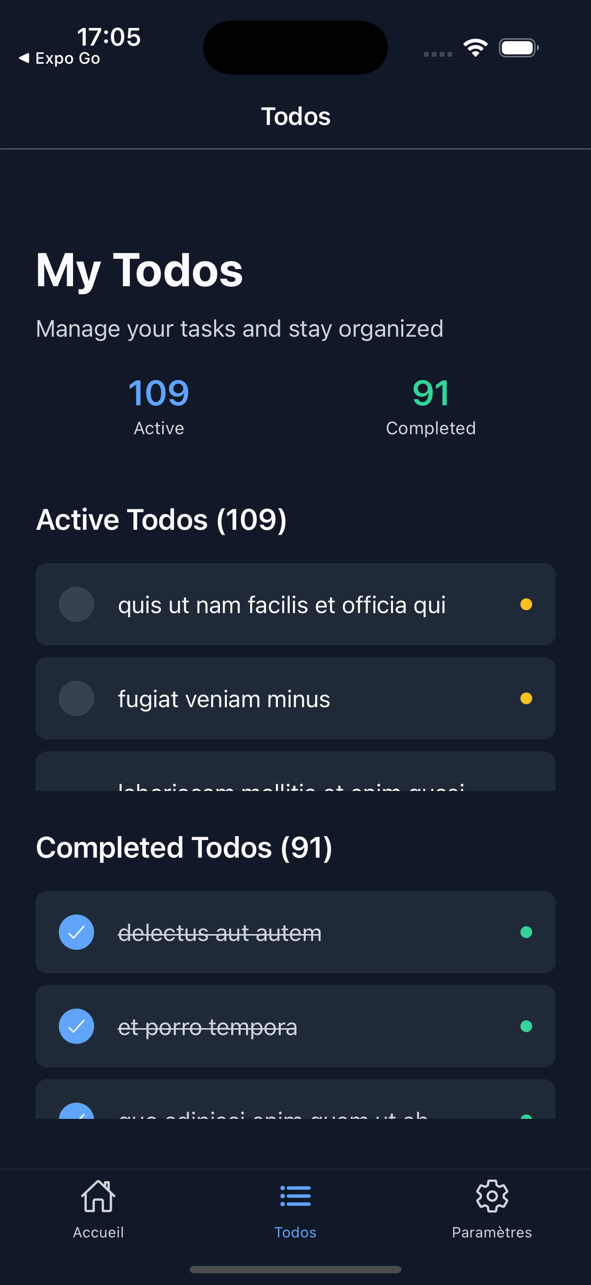 Todos Screen