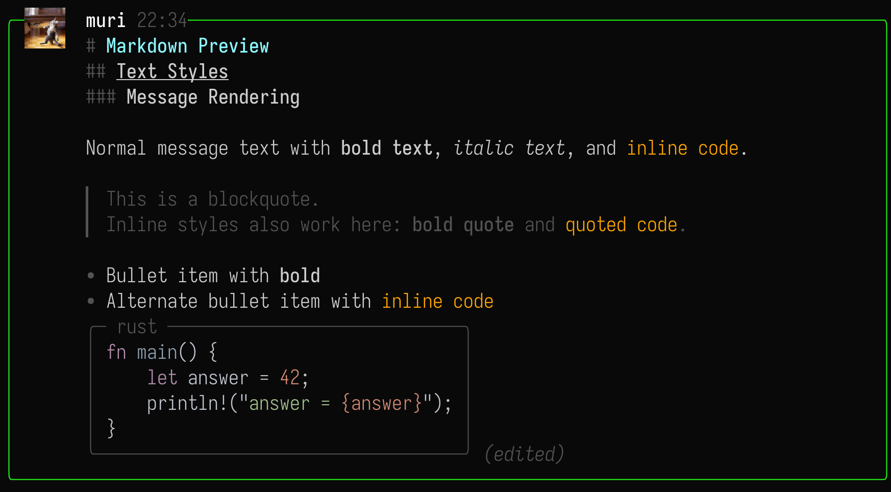 Markdown 渲染示例