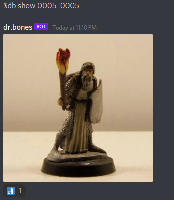 The show image function of the discord bot