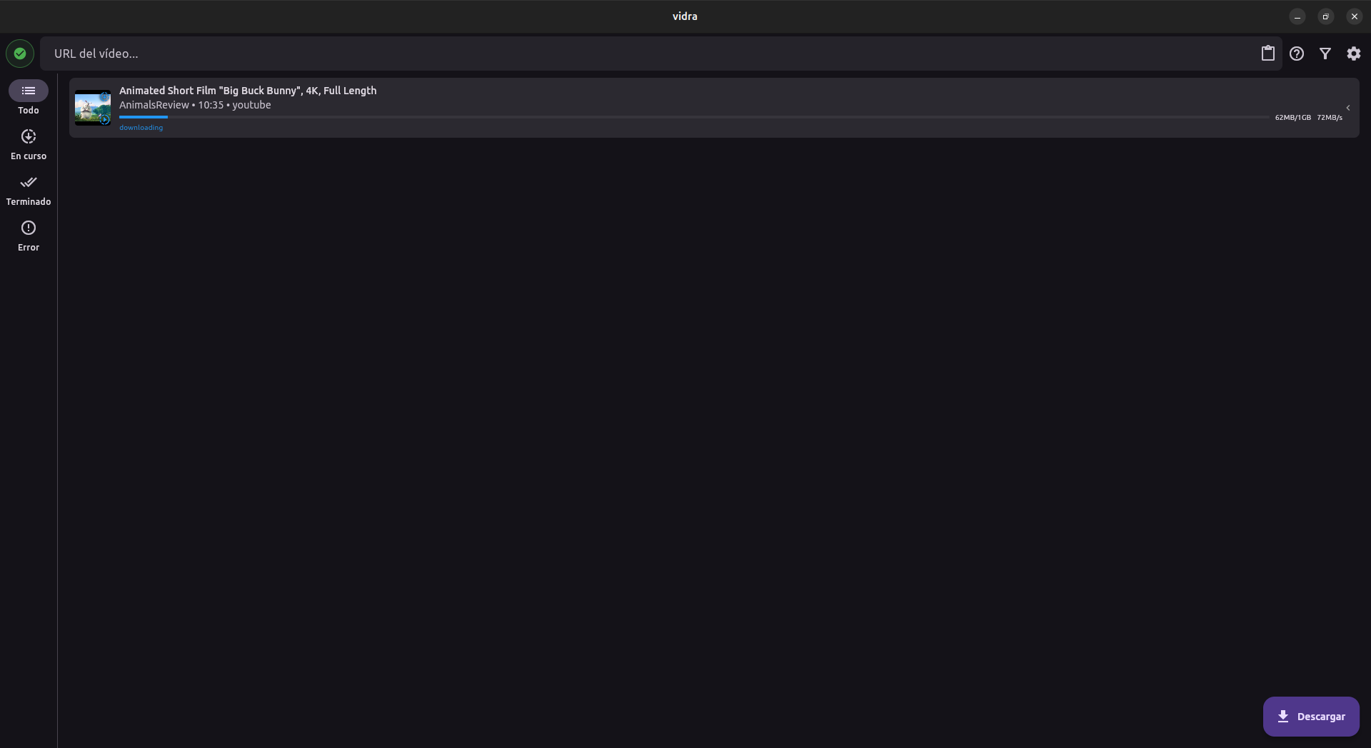 Screenshot of Vidra