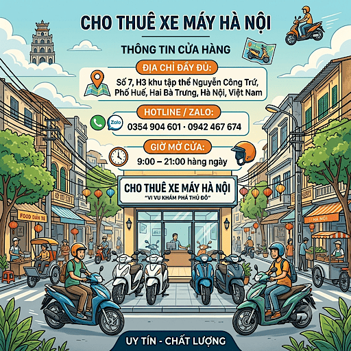 Giao diện đô thị đường phố Hà Nội cổ kính