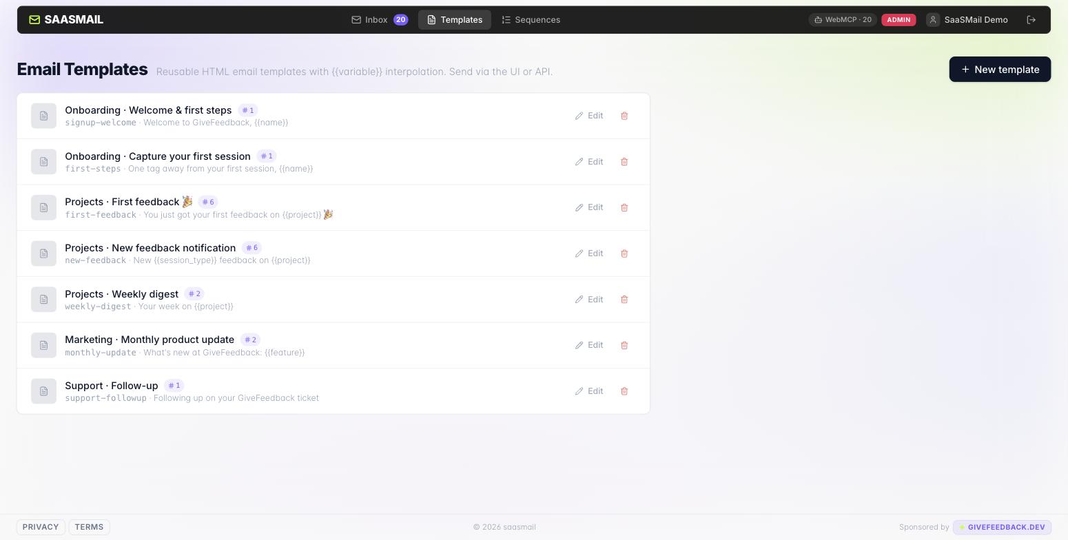 Email templates