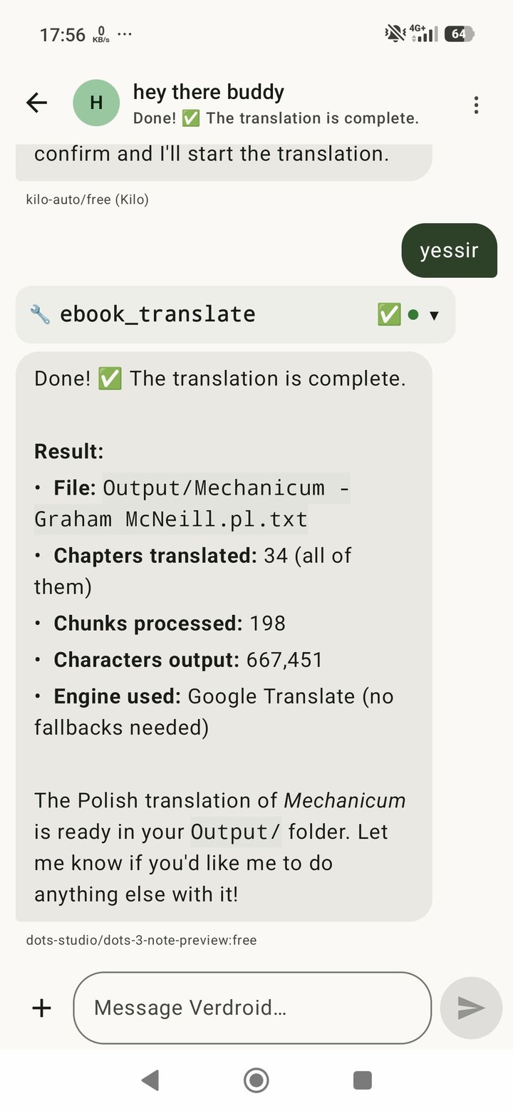 Verdroid chat thread running ebook_translate