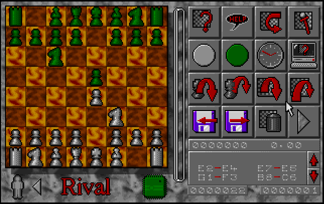 Rival chess for MS-DOS screenshot