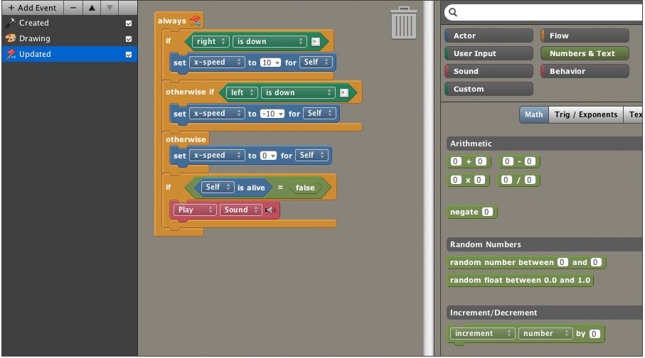 sample logic screen