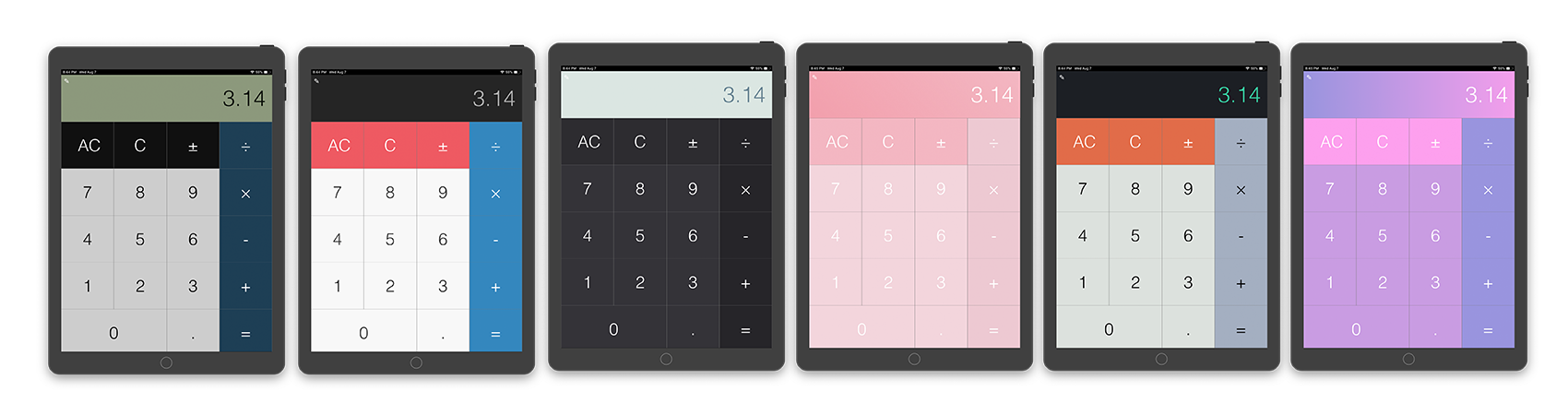 PWA Calculator Themes