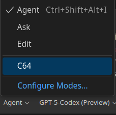 VS Code C64 chat mode
