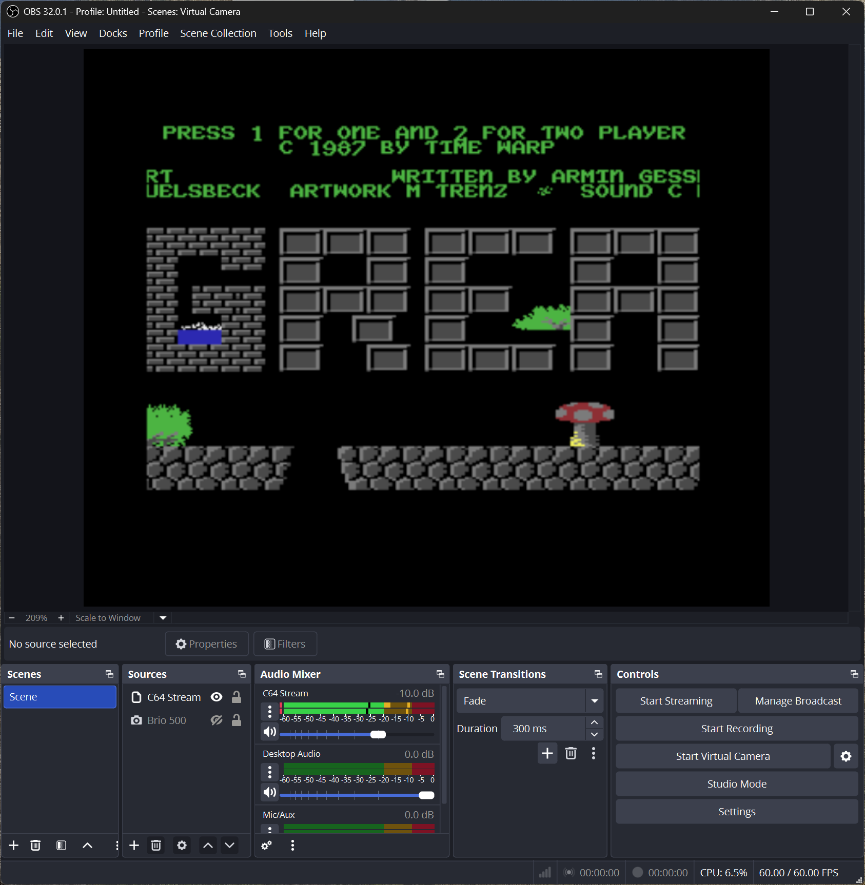 C64 Stream Main Screen C64 Stream Main Screen
