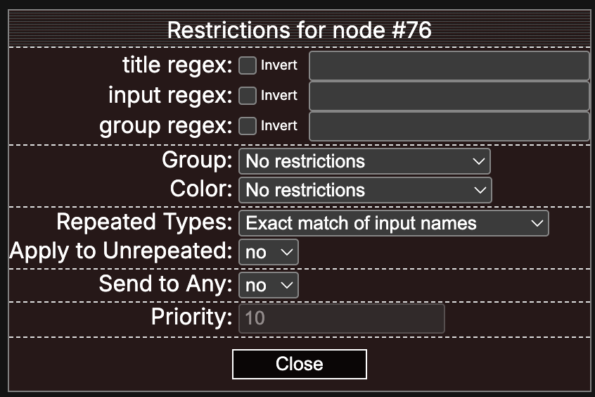 restrictions