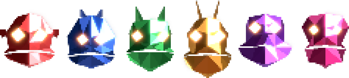 Procedurally generated golem faces