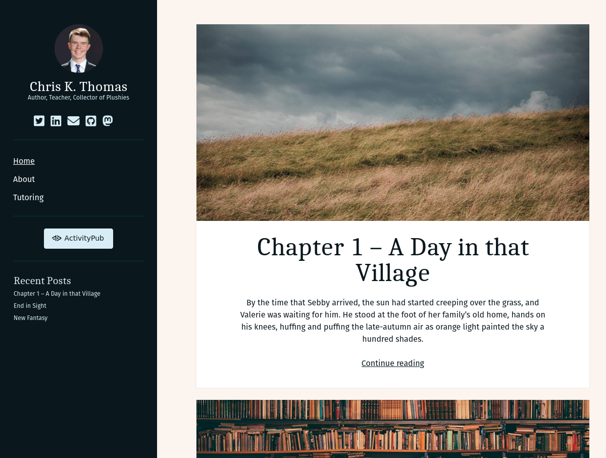 Screenshot of the Author Child theme