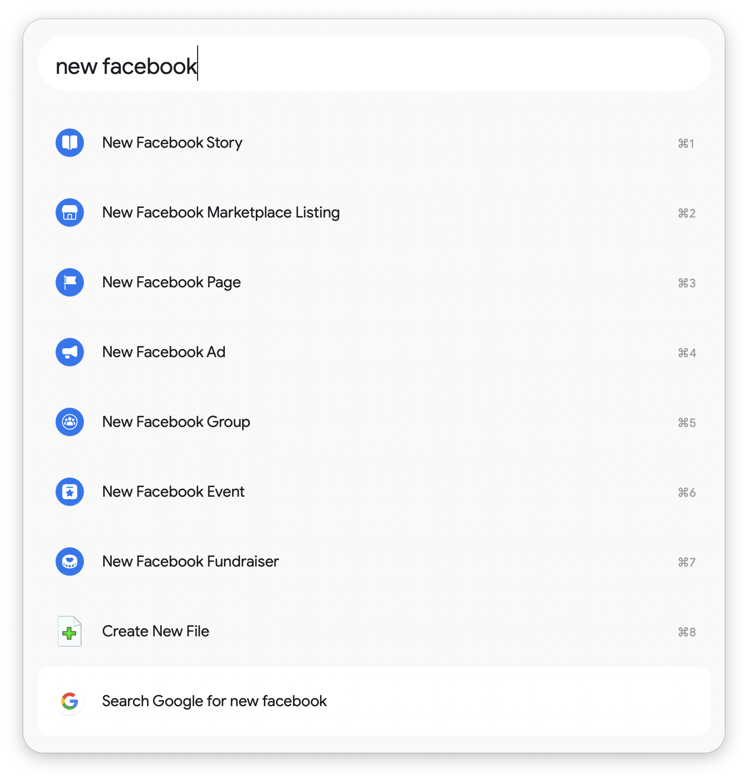 Preview of new keyword in Facebook Toolkit