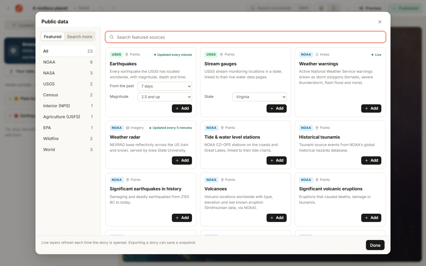 The public data catalog