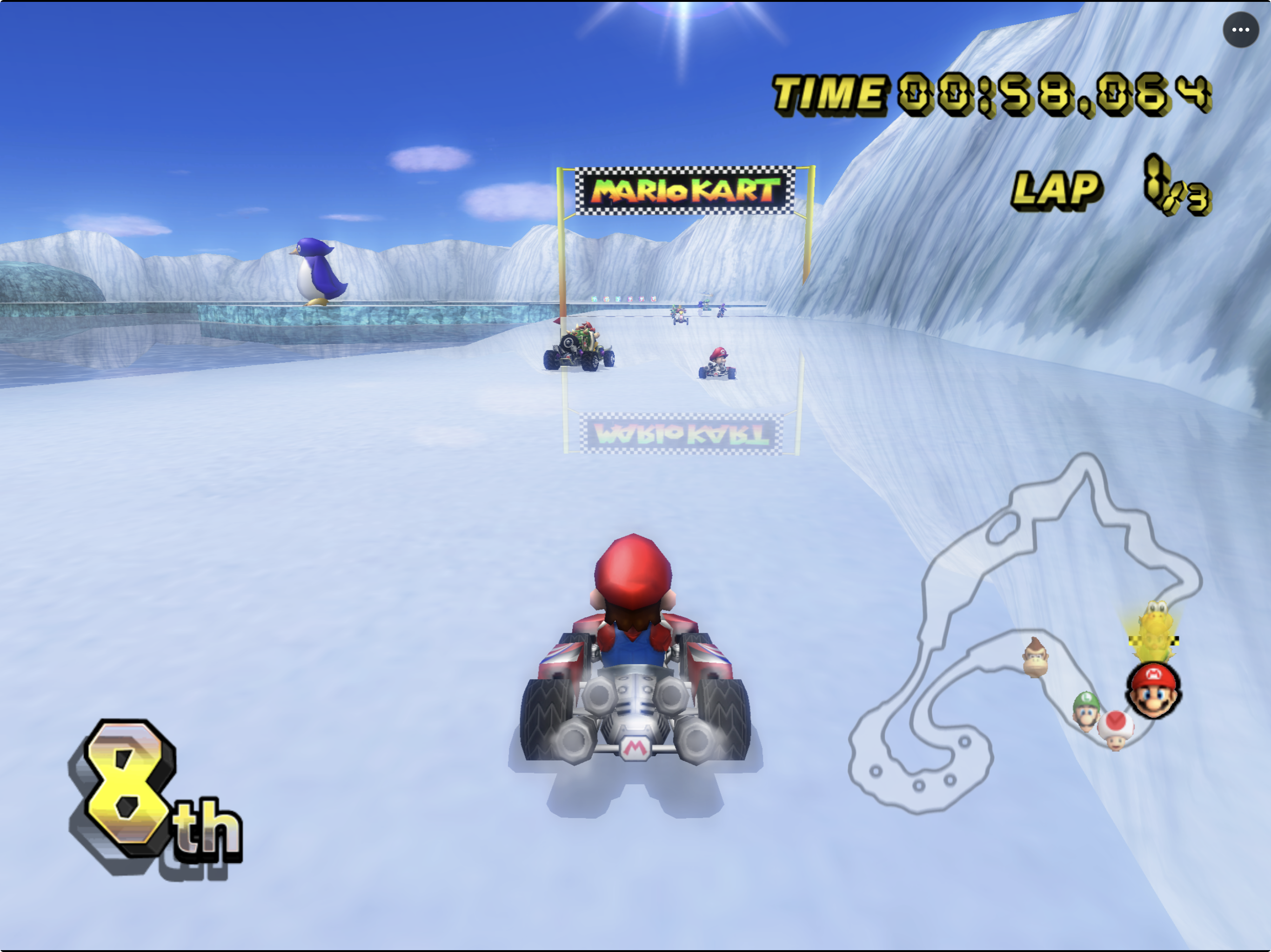 KartPad running a race on DK Summit on iPad