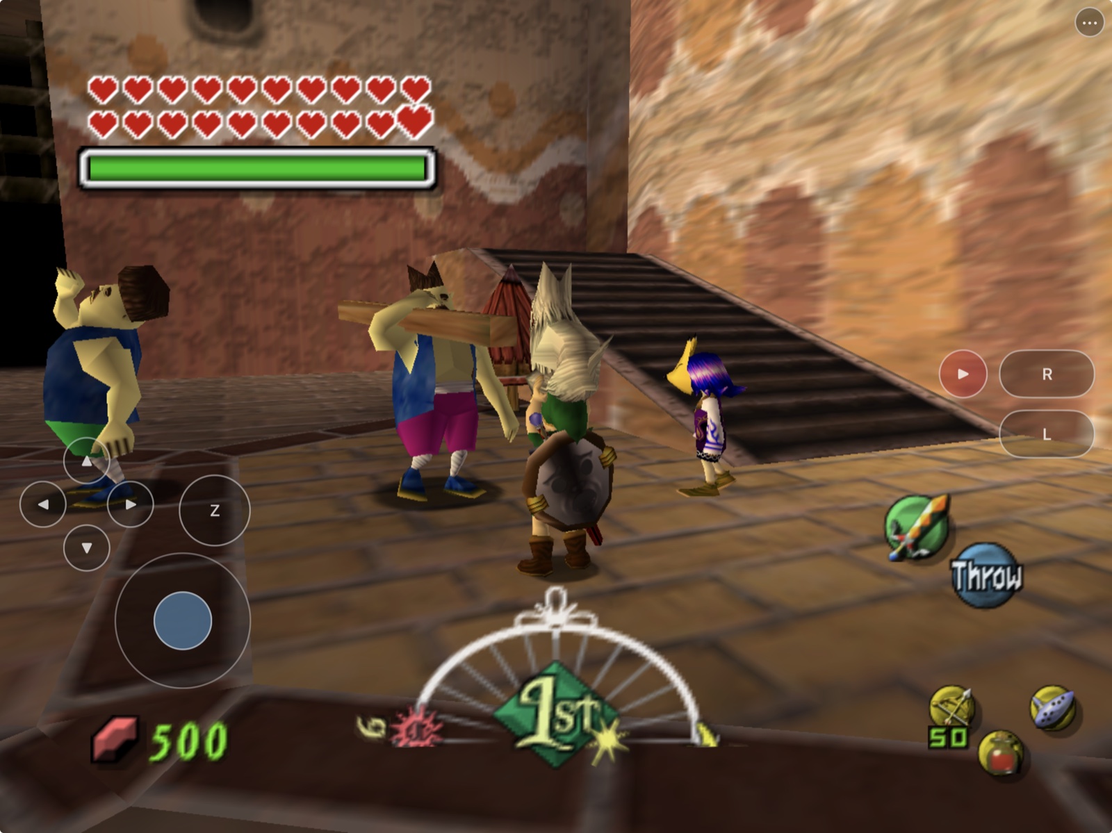 MaskPad Clock Town gameplay on a physical iPad