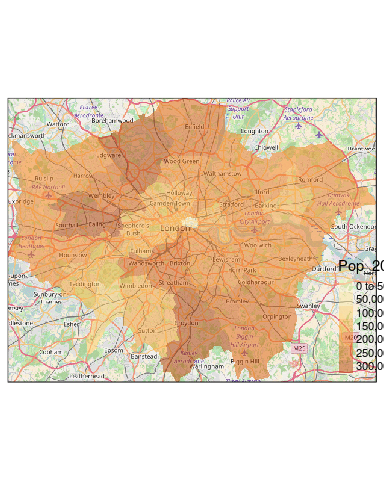 London's population in 2001.