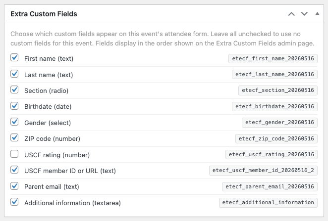 Extra Custom Fields meta box