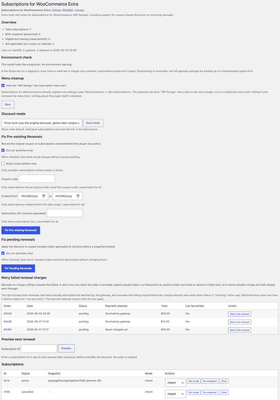 WPS Extra Settings