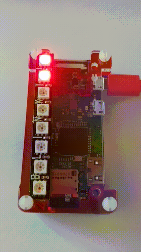 trafficlight running on Raspberry Pi Zero W with Pimoroni Blinkt!
