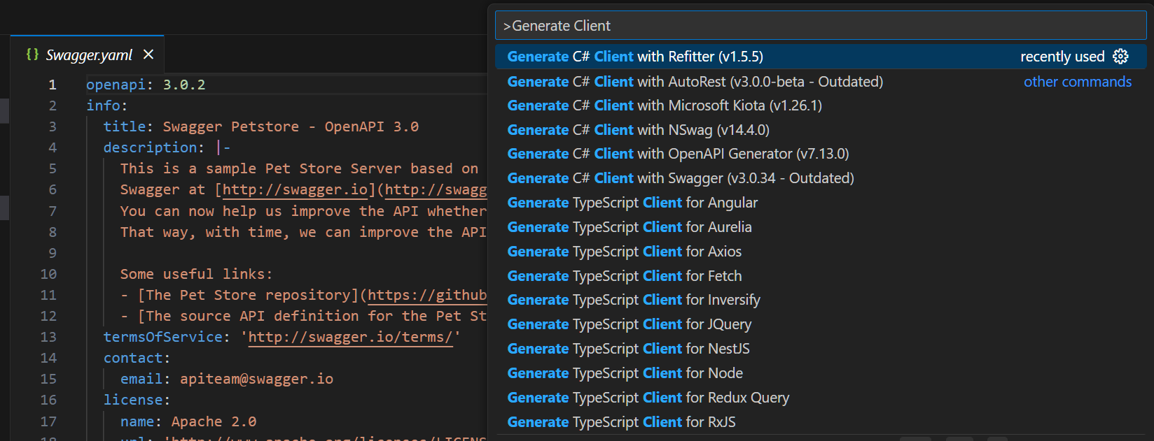 VS Code - Command Palette