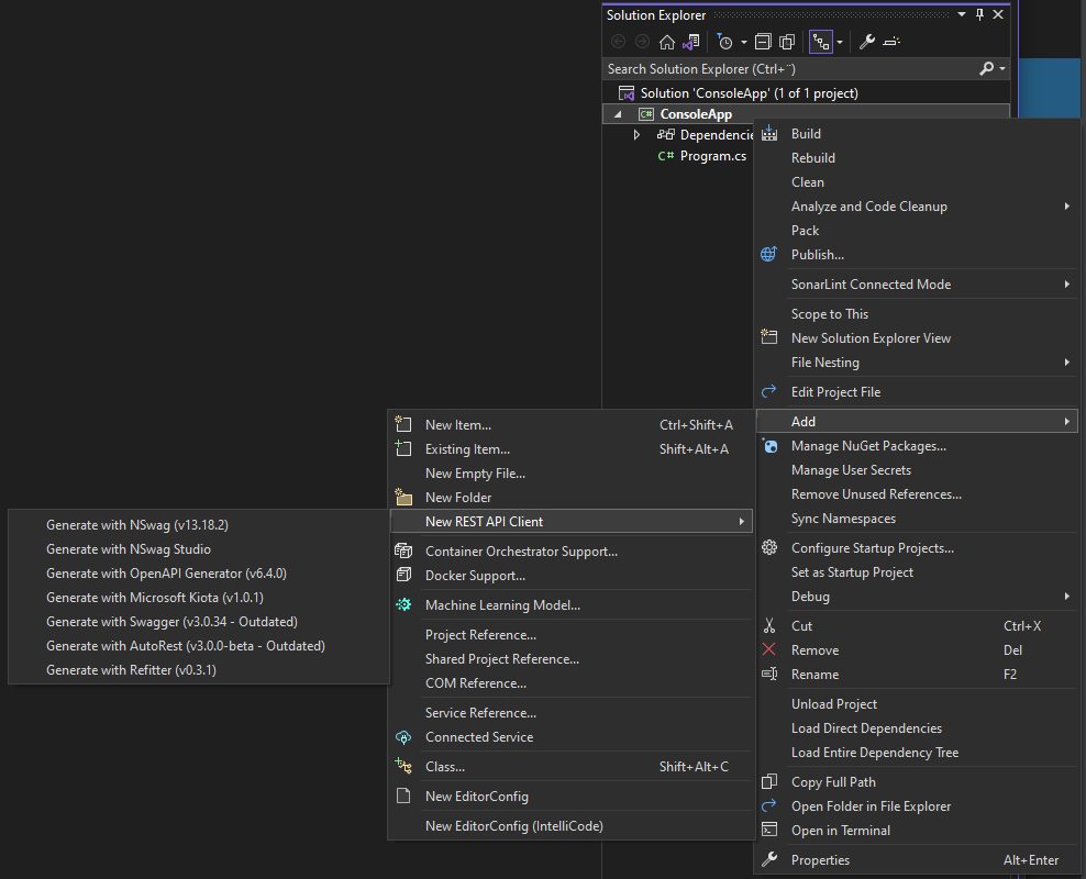 Add - API Client from OpenAPI Specification