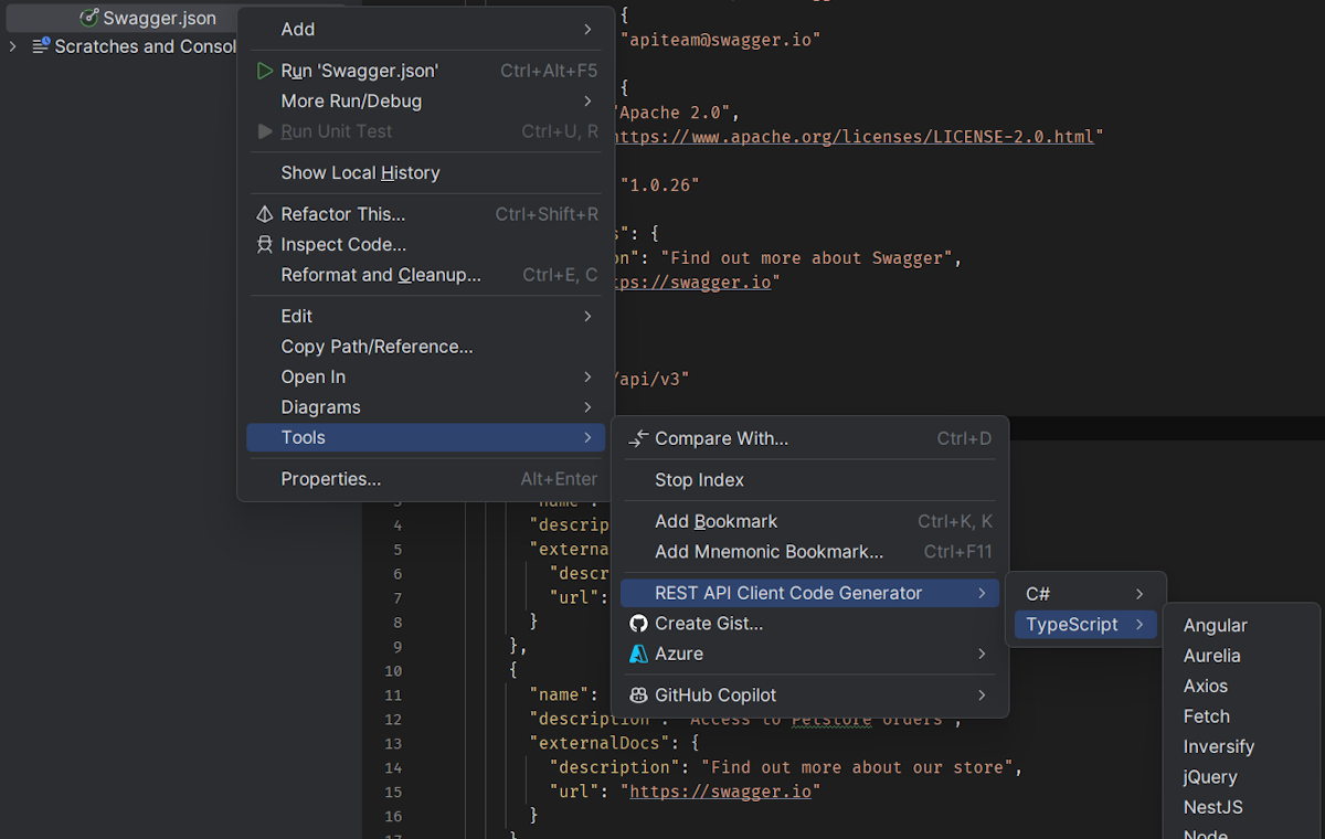 Generate TypeScript Client