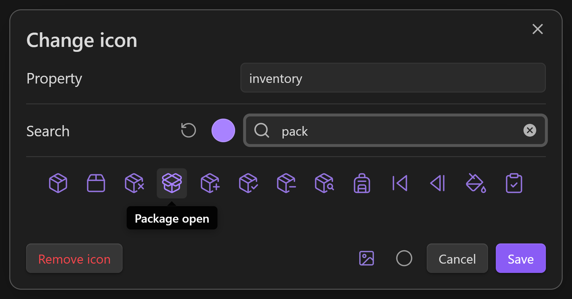 Icon picker
