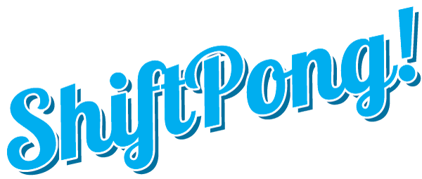ShiftPong logo in blue