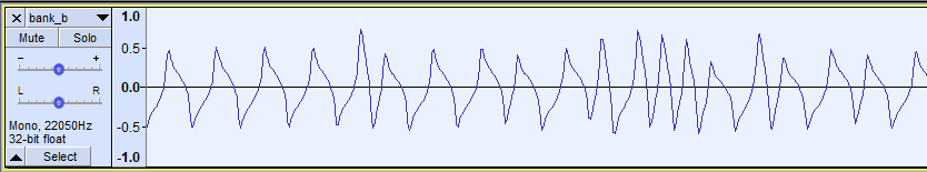 plot of audio data from the wav file