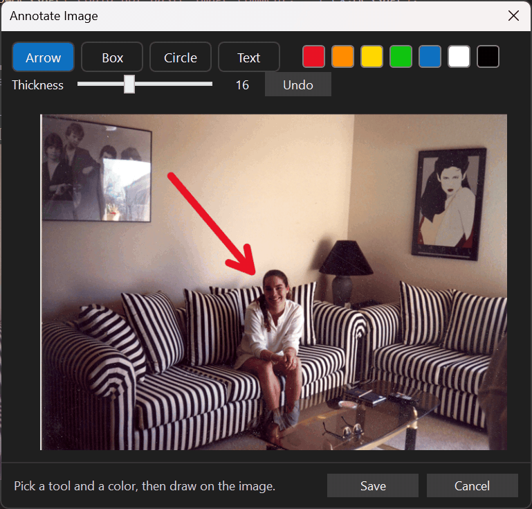The annotation editor