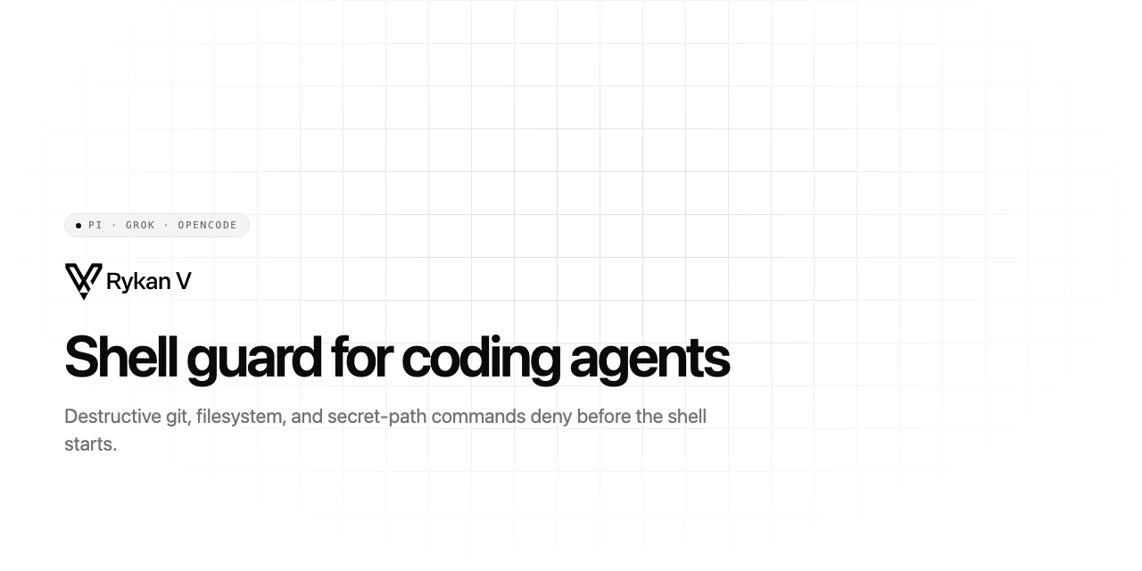 rv — shell guard for coding agents