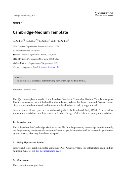 Cambridge Medium first page