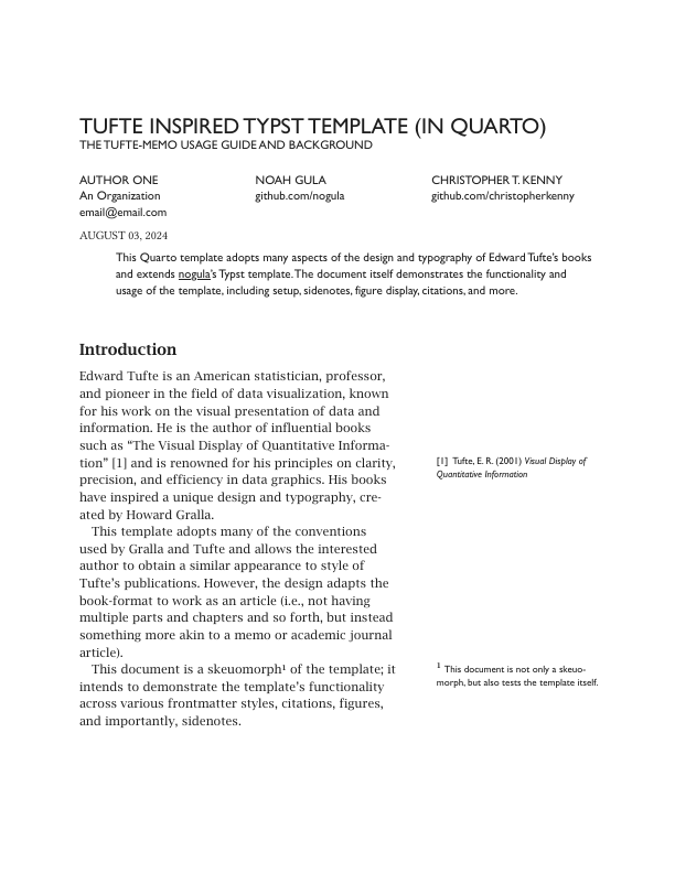 tufte first page