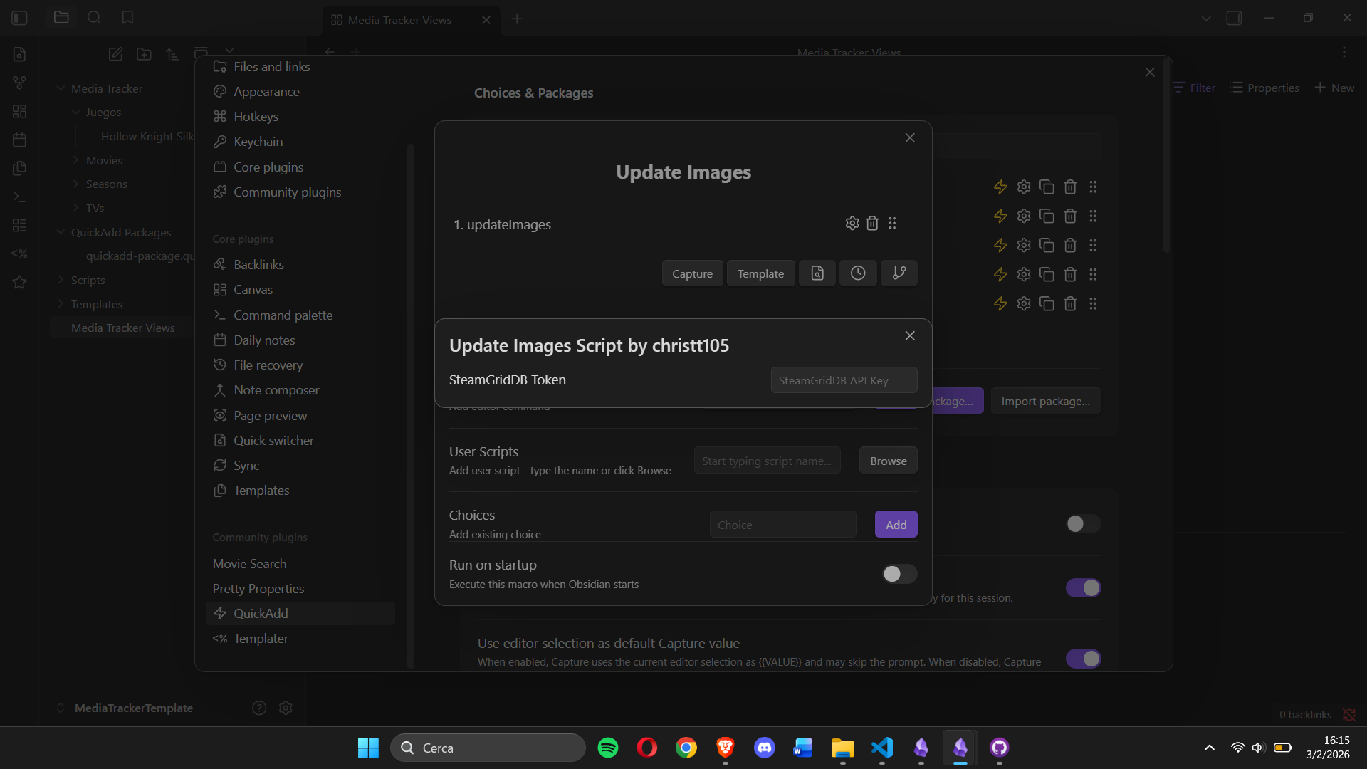 SteamGridDb Token
