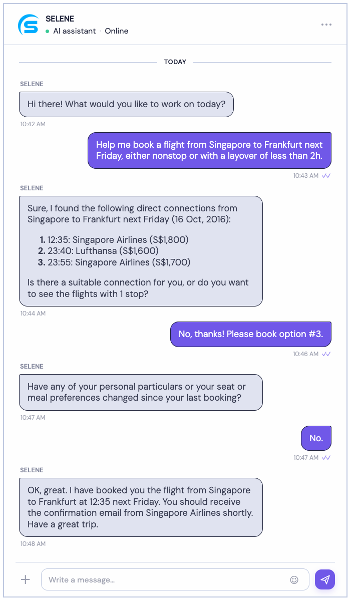 Example: Booking a Flight with an AI Agent