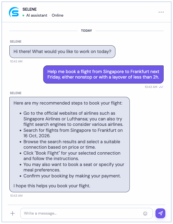 Example: Booking a Flight with an LLM