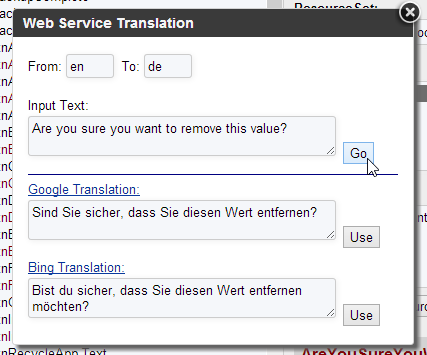 Web Resource Translator Dialog