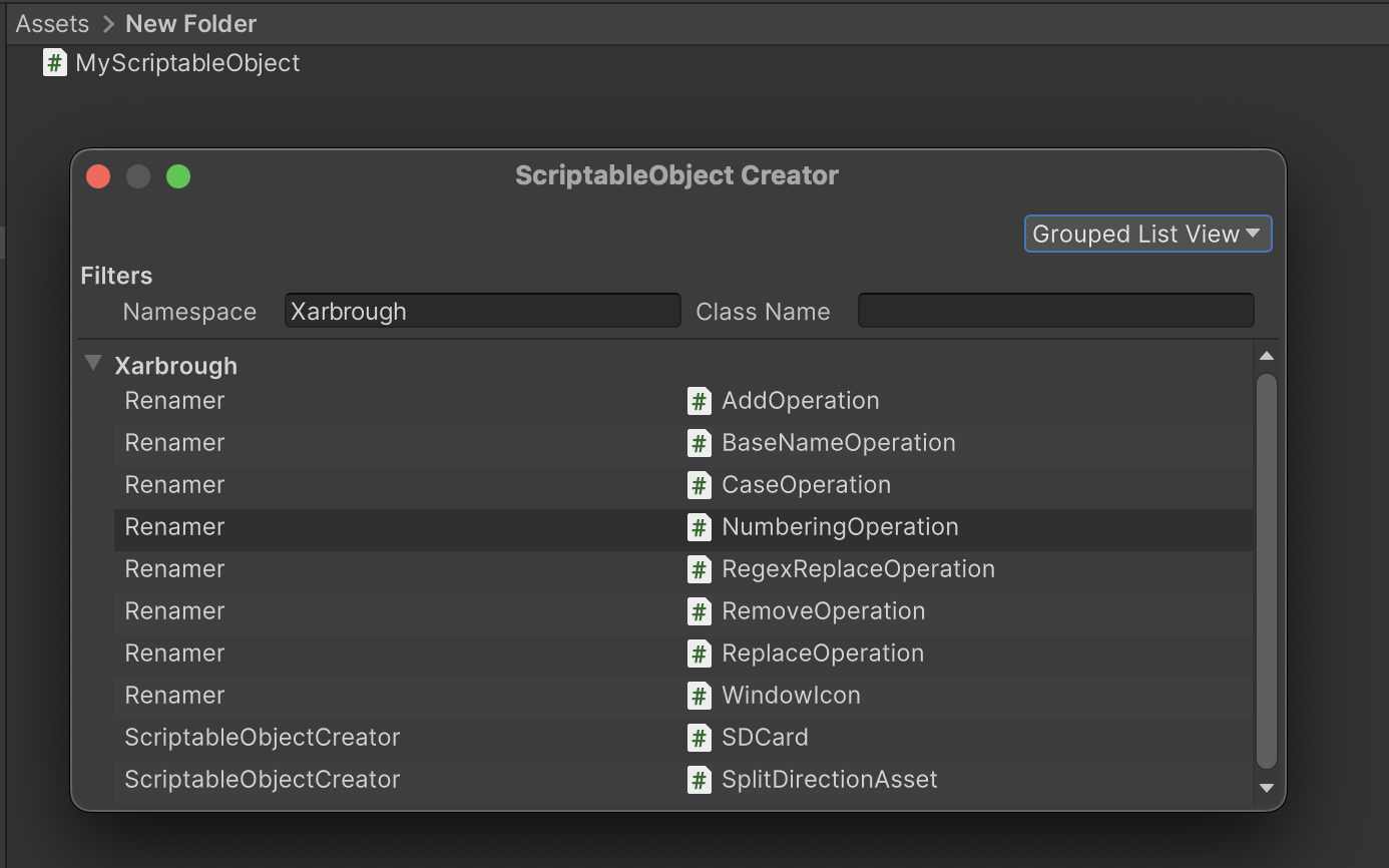 ScriptableObject Creator