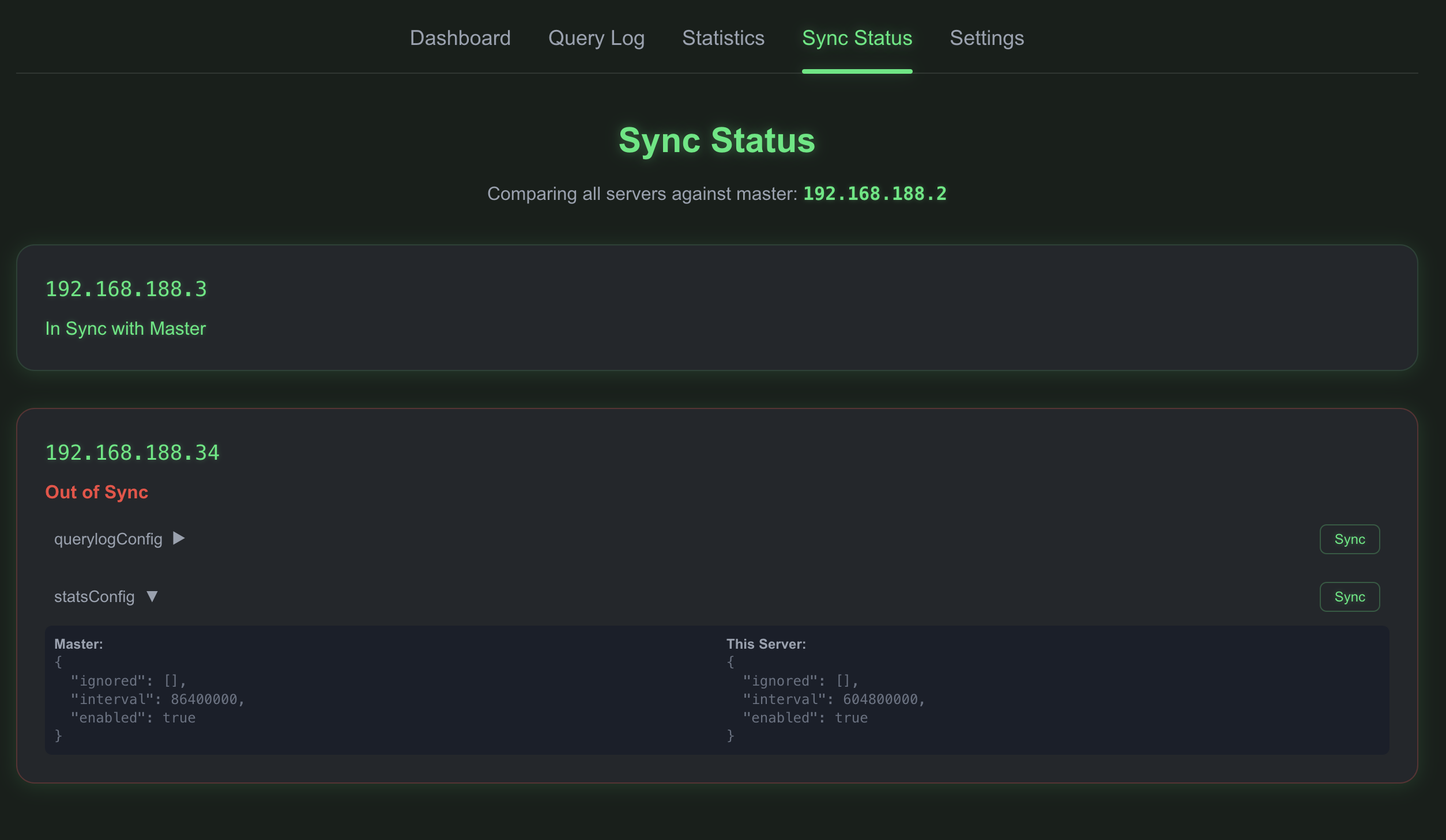 Sync Status