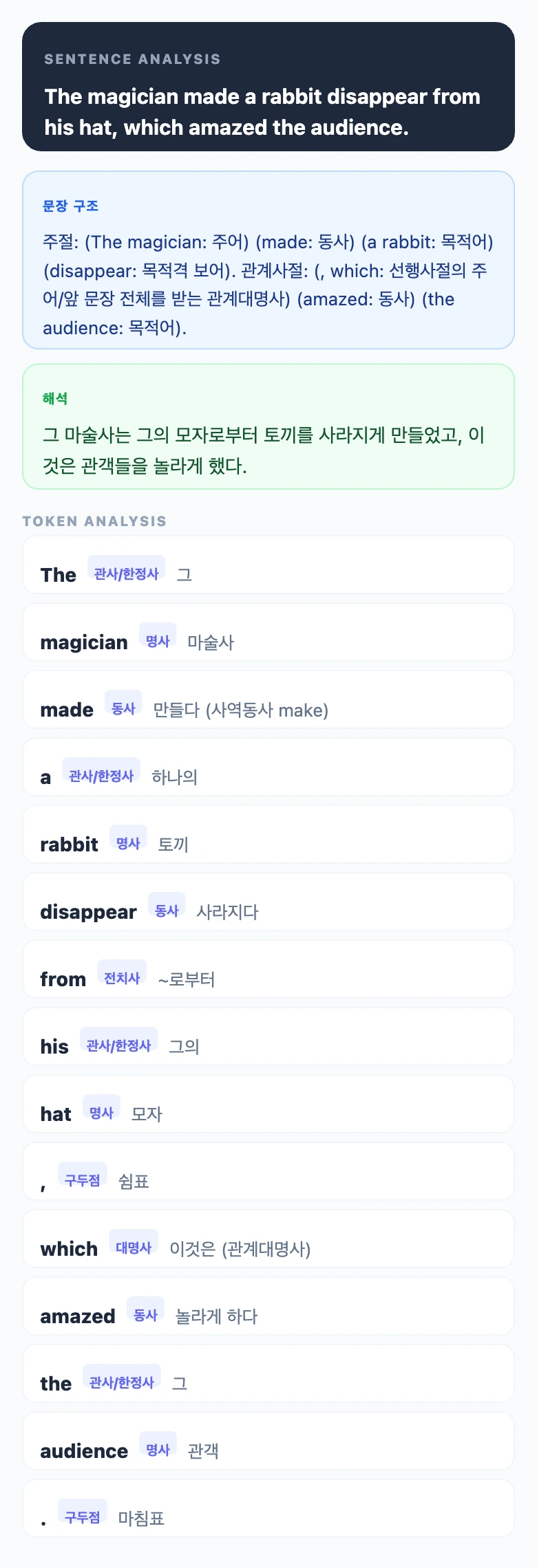 문장 분석 이미지