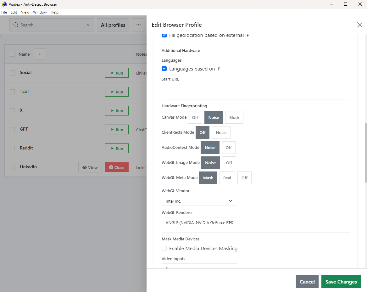 Voidex Profile Editor