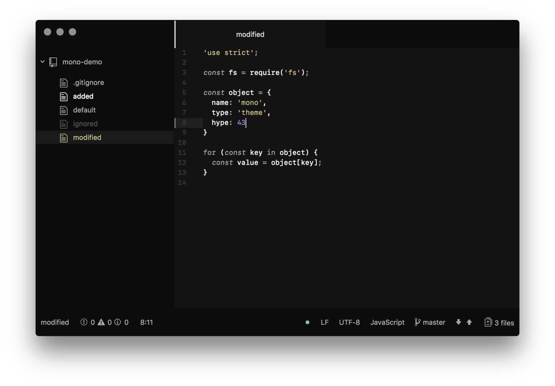 Mono Syntax Screenshot