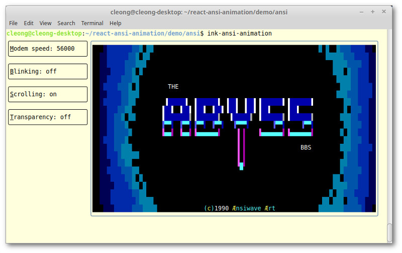 React Ansi Animation Npm