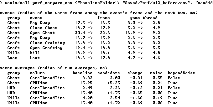 perf_compare_csv 결과 화면