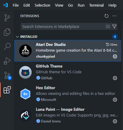 Install the extension