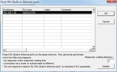 图2.21-8 Find CPU(Built-in Ethernet port