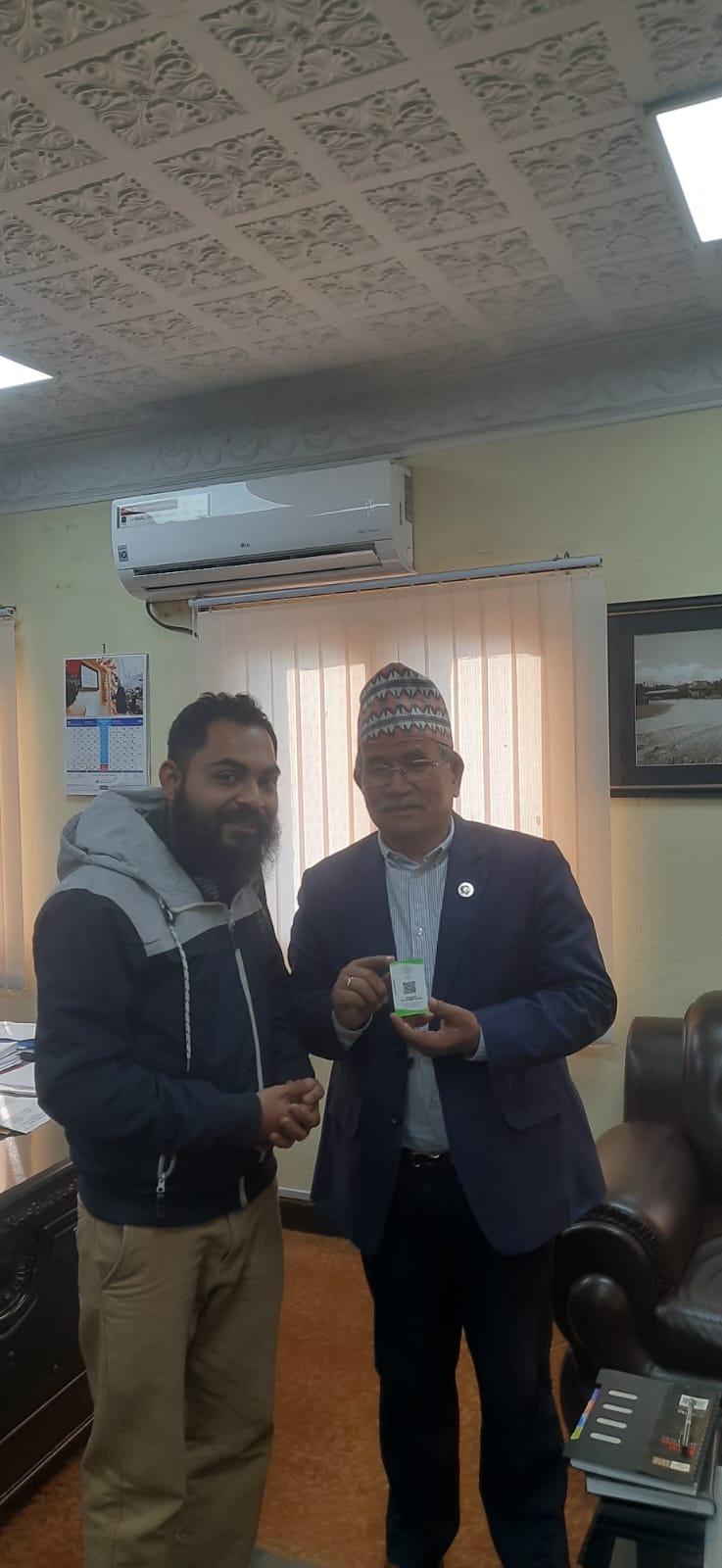With the Mayor of Lalitpur