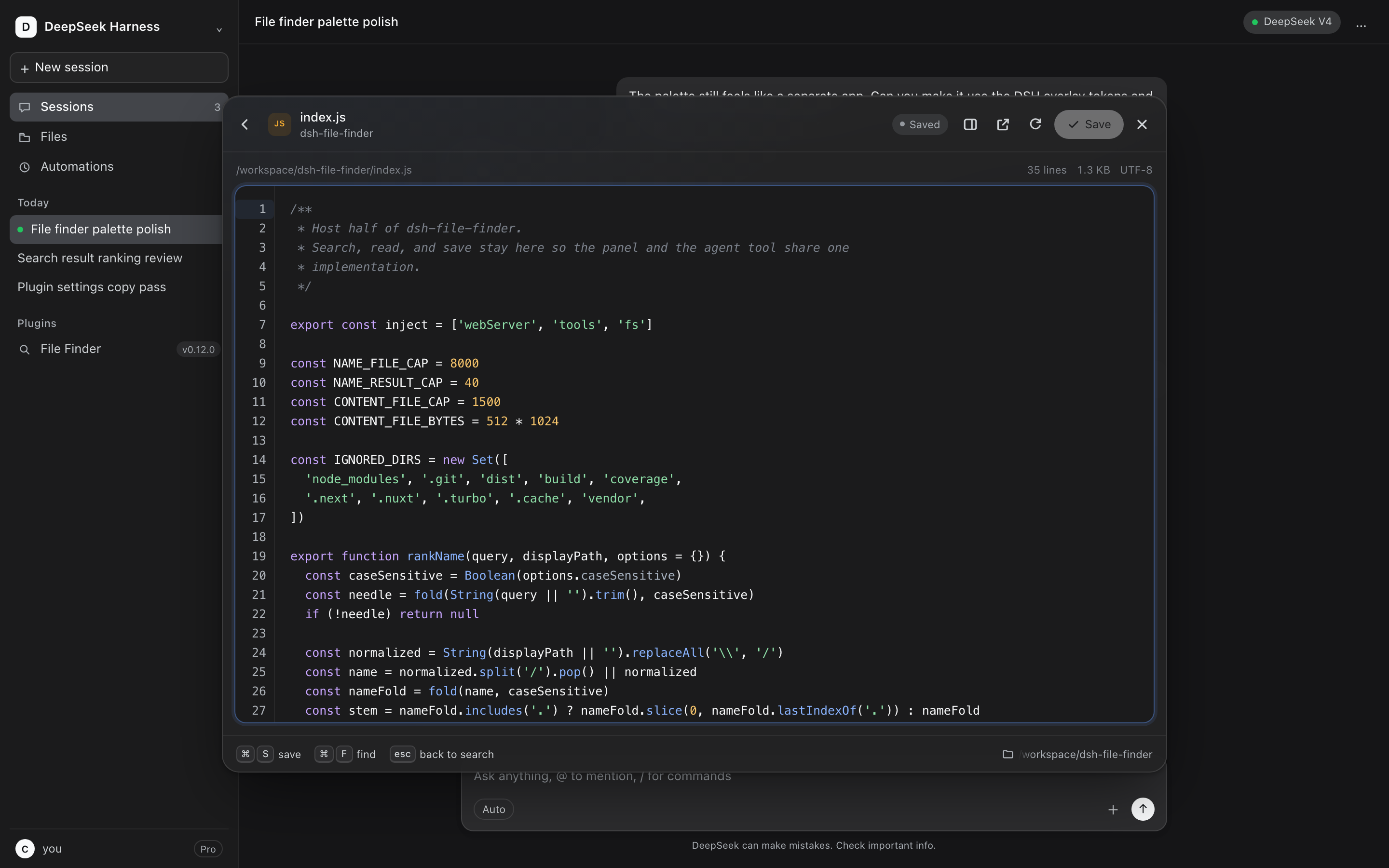 Dark theme editor