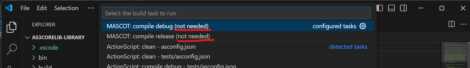 MASCOT - project is unchanged