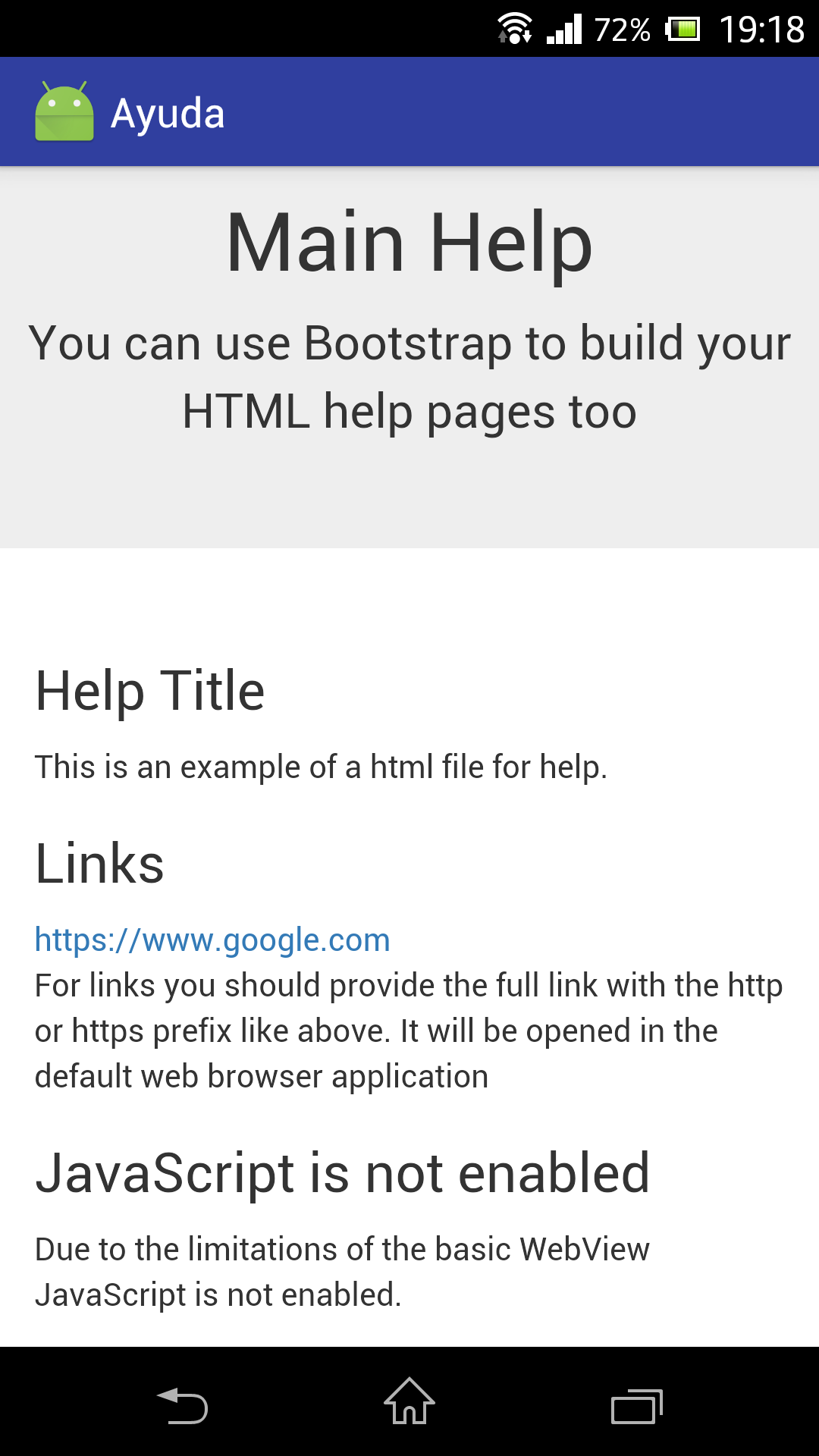 HTML Help example